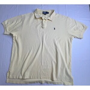 Polo‎ Ralph Lauren Men's XL Yellow Polo Shirt Classic Fit Pony Logo Cotton